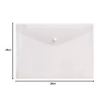 Envelope Plástico Cristal com Botão A4 240 mm x 330 mm | Dello