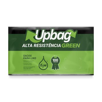 Saco de Lixo Oxibiodegradável 110 L Preto Super Reforçado 50 unidades | UpBag