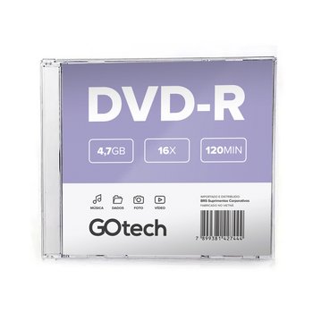 Mídia DVD-R 4,7GB Go Tech DVDR1