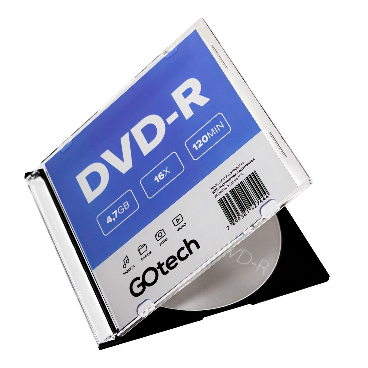 Mídia DVD-R 4,7GB Go Tech DVDR1