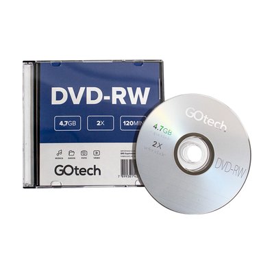 Mídia DVD-RW 4,7GB Go Tech DVDRW1