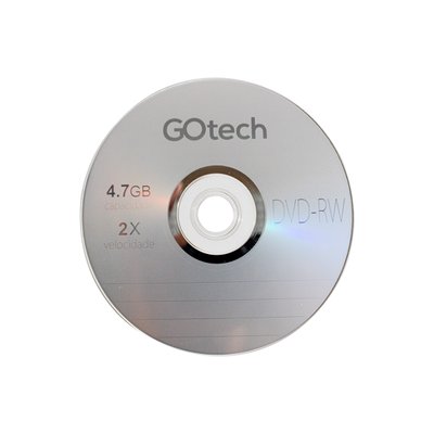 Mídia DVD-RW 4,7GB Go Tech DVDRW50