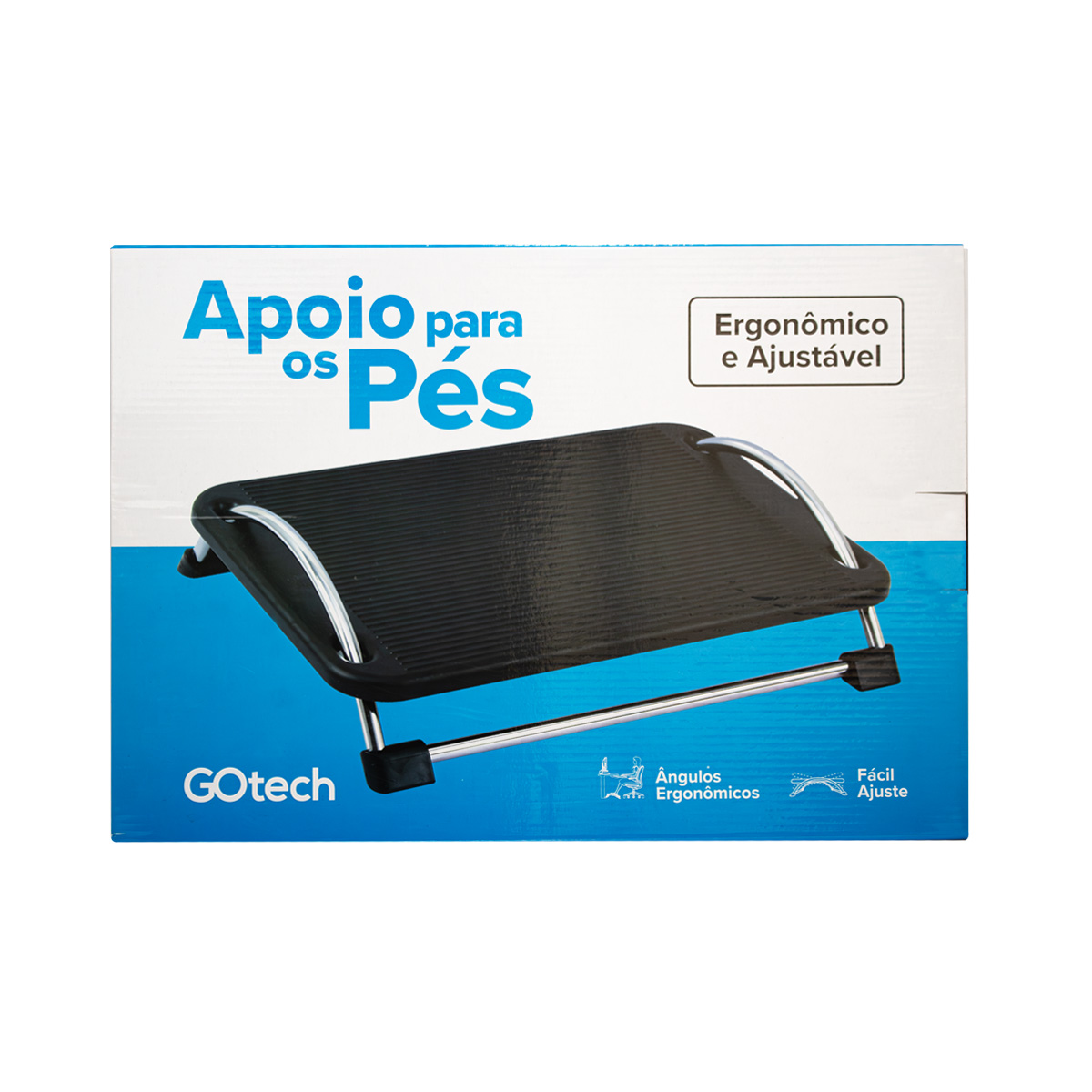 Apoio para Pés Ergonômico Ajustável Go Tech APV1