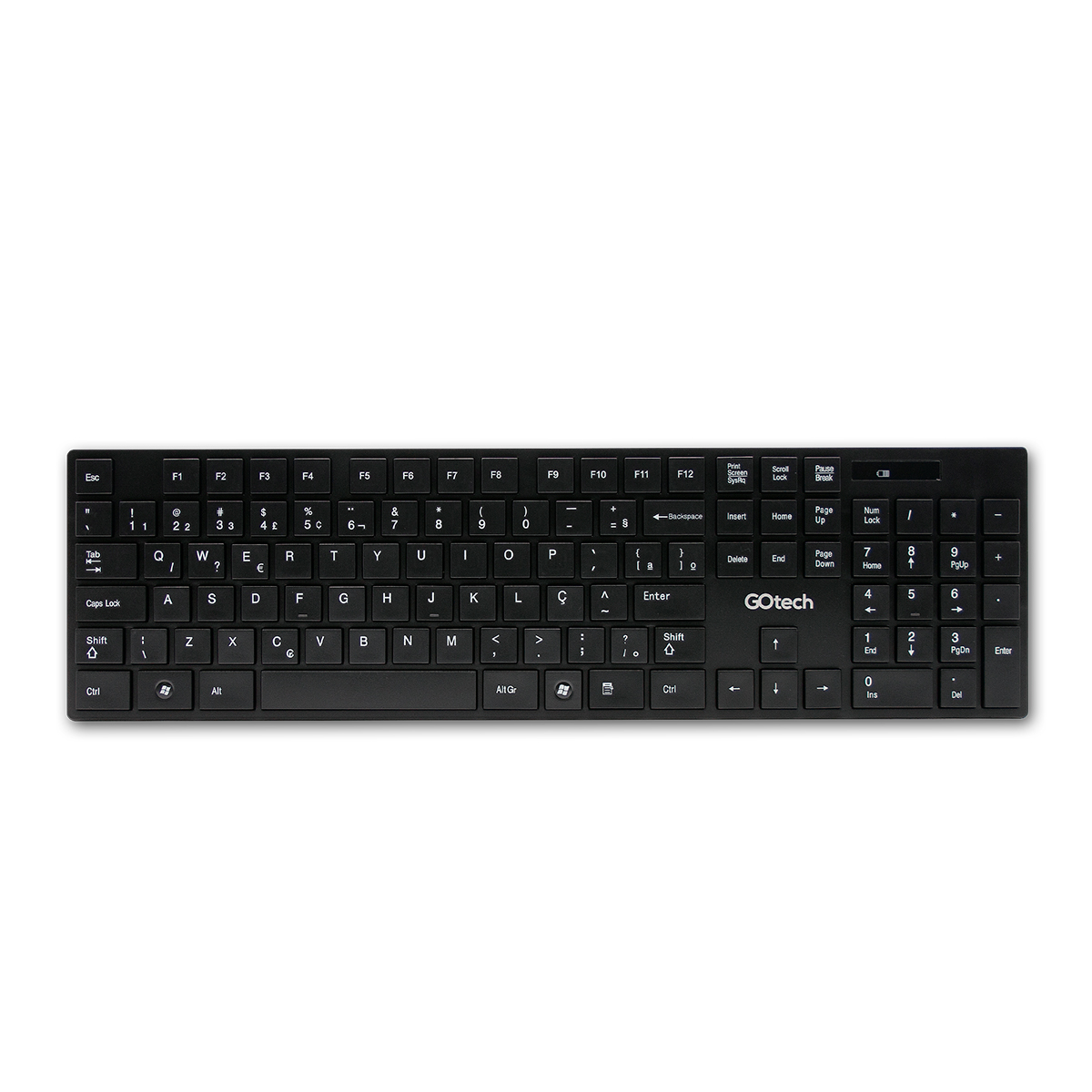 Kit Teclado e Mouse sem fio Go Tech CMMK-01 Preto