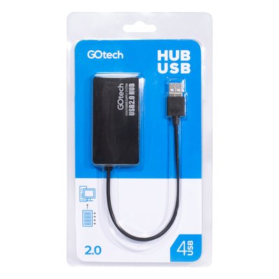 Hub USB 2.0 Go Tech H4X2AZ 4 Portas