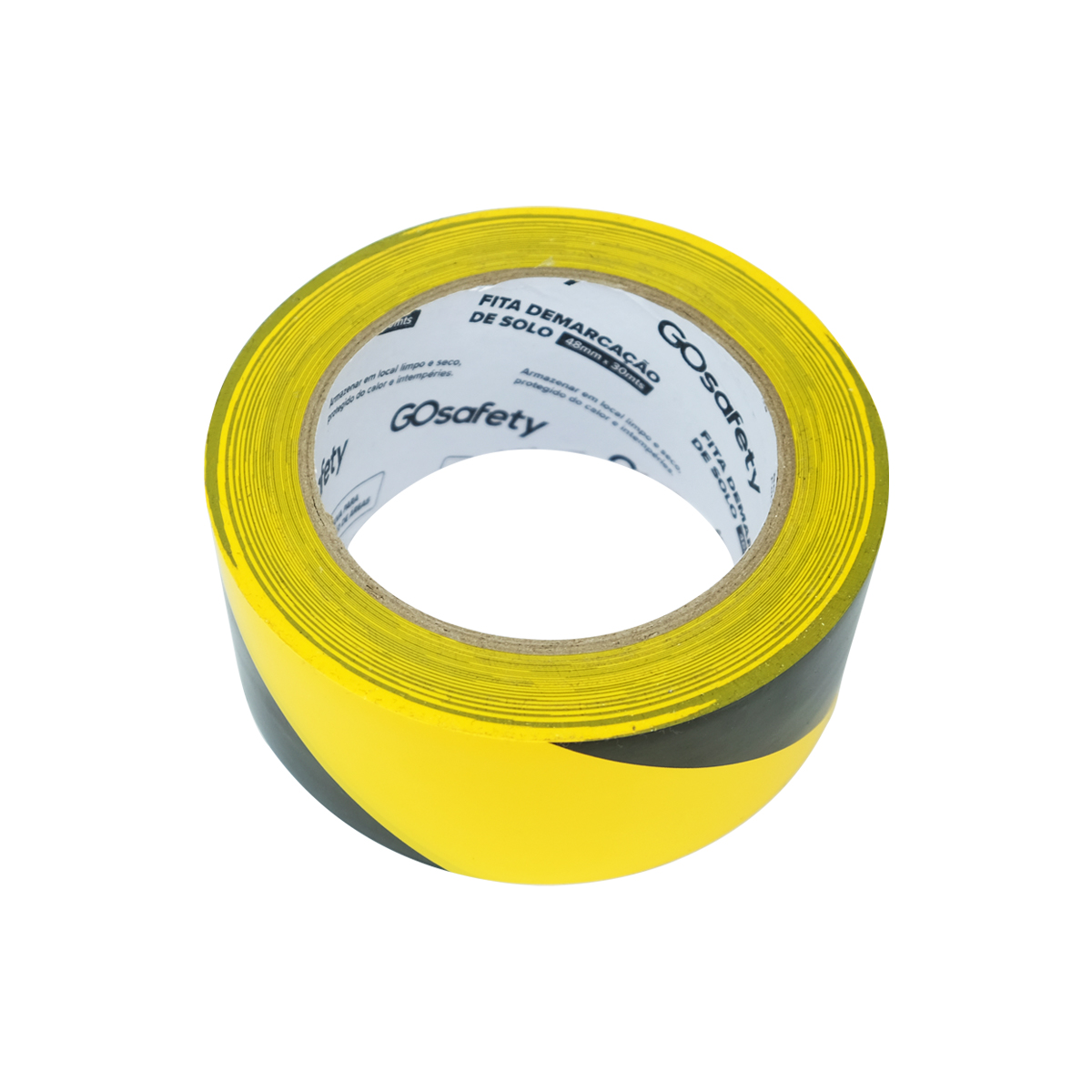 Fita Demarcação Solo 48mm x 30m Amarela/Preta | Go Safety