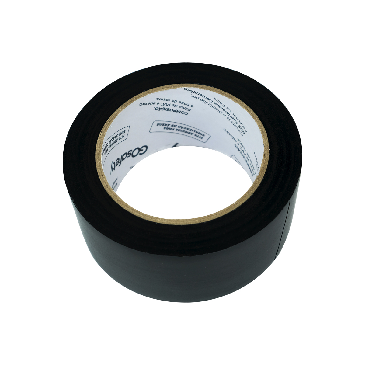 Fita Demarcação Solo 48mm x 30m Preta | Go Safety