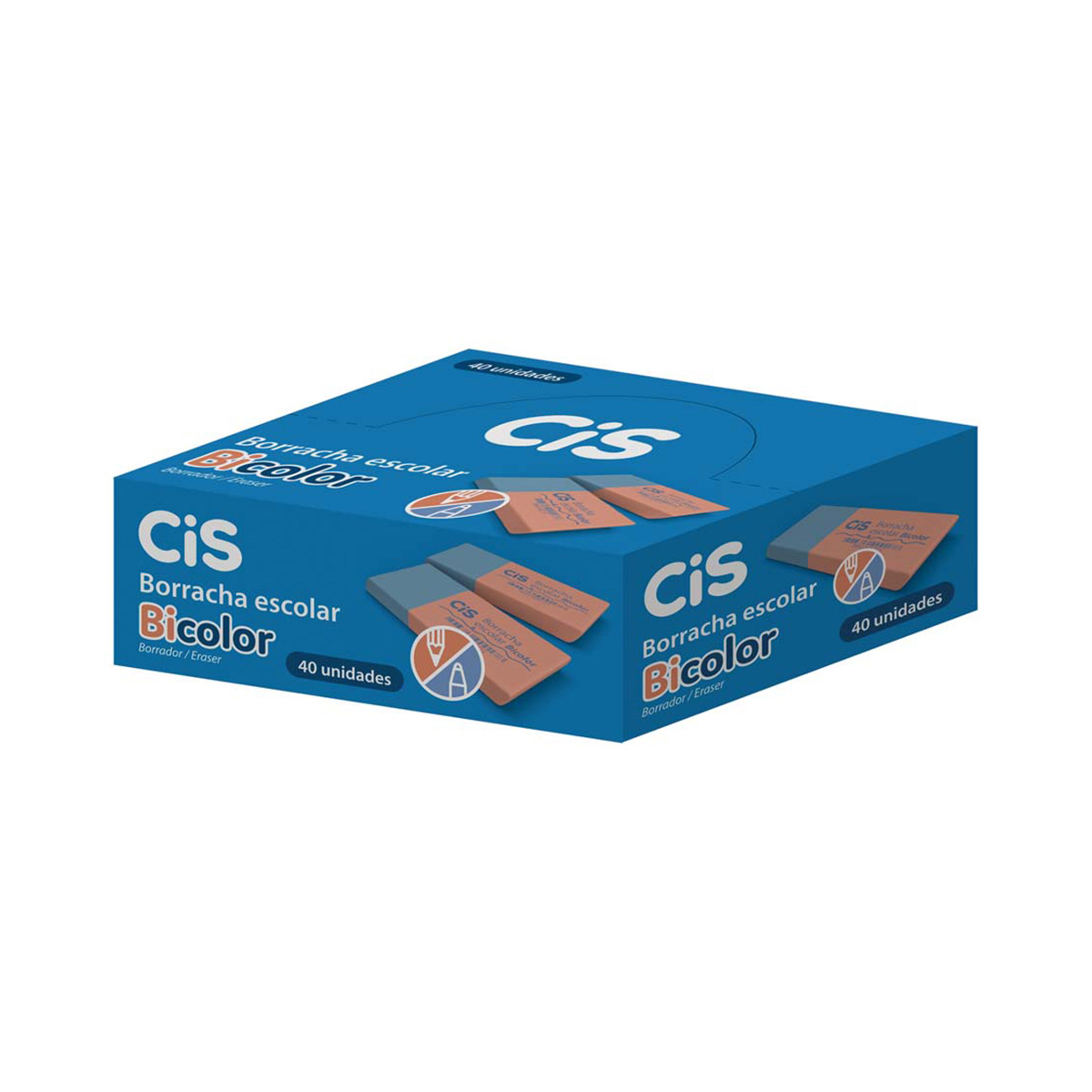 Borracha CIS 40 Vermelha e Azul