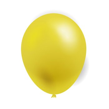 Balão de Látex 7 Amarelo Pacote com 50 unidades