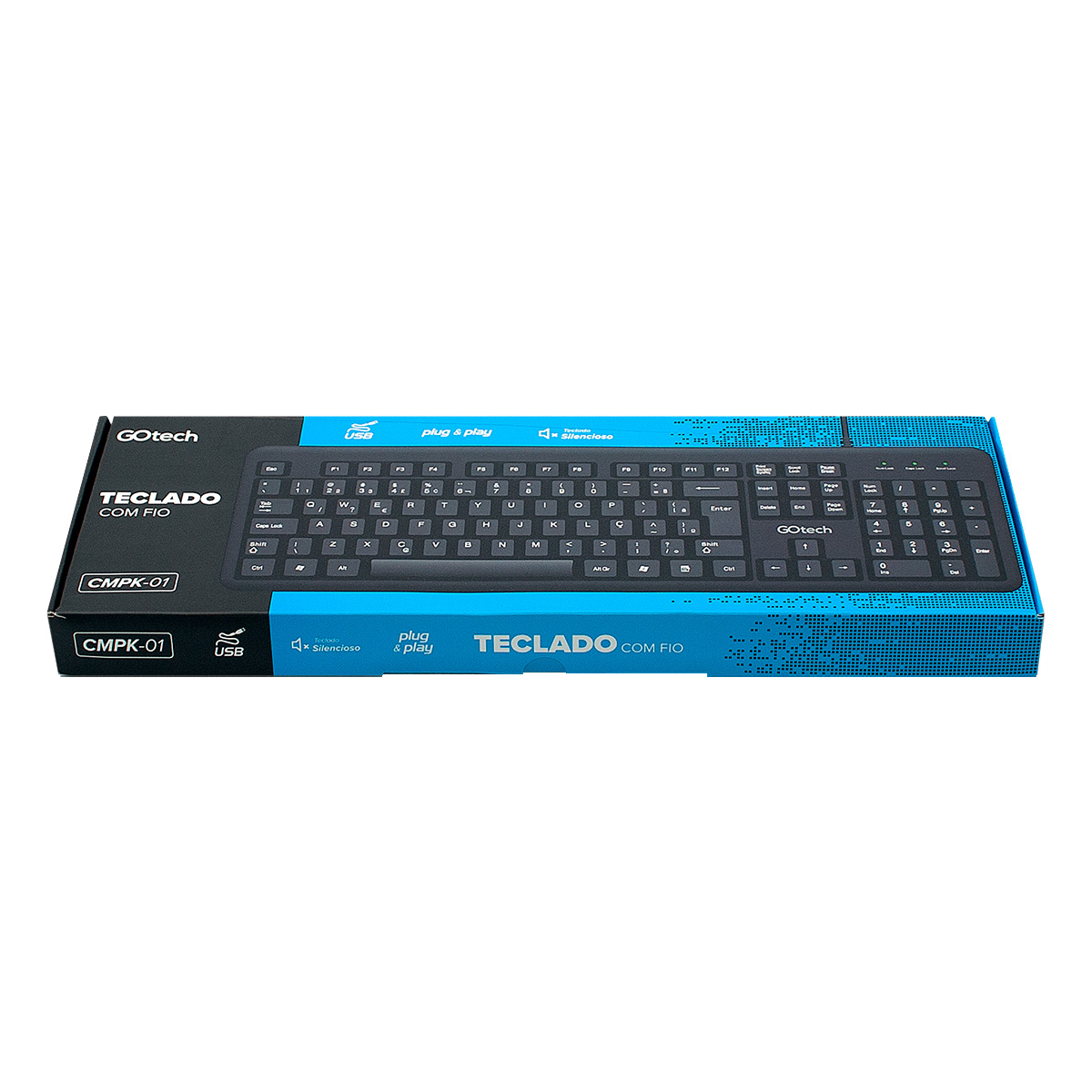 Teclado USB Go Tech CMPK-01 ABNT2 Preto