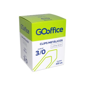 Clips Galvanizado Go Office 3/0 Fio 1,00mm Leve CX 450UN