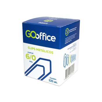 Clips Galvanizado Go Office 6/0 Fio 1,50mm Trad. CX 220UN