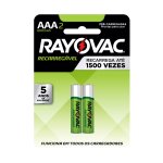 Pilha Zinco Recarregável AAA Rayovac 55902 SM-24 2UN