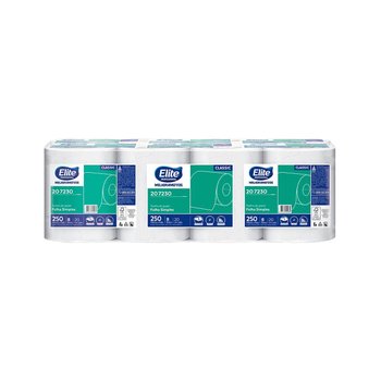 Papel Toalha Folha Simples 250 Metros 8 Bobinas 21g | Elite