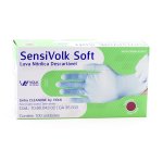 Luva Nitrílica Volk Descartável SensiSoft Azul M CX 100UN