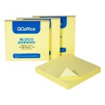 Bloco Adesivo Amarelo 100 folhas 75 mm x 75 mm | Go Office