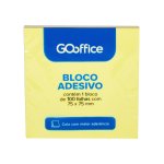 Bloco Adesivo Amarelo 100 folhas 75 mm x 75 mm | Go Office