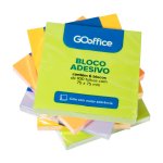 Bloco Adesivo Cores Sortidas 75 x 75 mm 6 blocos de 100 folhas | Go Office