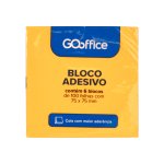 Bloco Adesivo Cores Sortidas 75 x 75 mm 6 blocos de 100 folhas | Go Office