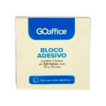 Bloco Adesivo Amarelo Refil Sanfonado 75 mm x 75 mm 100 folhas | Go Office