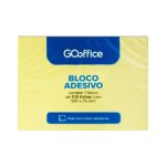 Bloco Adesivo Amarelo 76 mm x 102 mm | Go Office