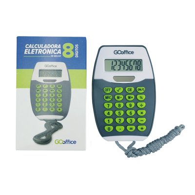 Calculadora de Bolso Go Office 8 dígitos com Cordão