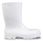 Bota de PVC Cano Médio 38 Branca Bico Aço 80BPC200 Bracol 