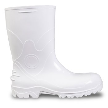 Bota de PVC Cano Médio 40 Branca Bico Aço 80BPC200 Bracol 