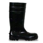 Bota PVC Bracol 80BPL200 Cano Longo Preta Bico Aço 37