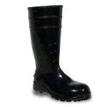 Bota PVC Bracol 80BPL200 Cano Longo Preta Bico Aço 37