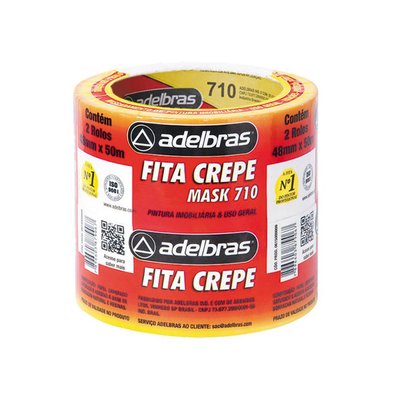 Fita Crepe 48 mm x 50 metros 2 rolos | Adelbrás Mask 710