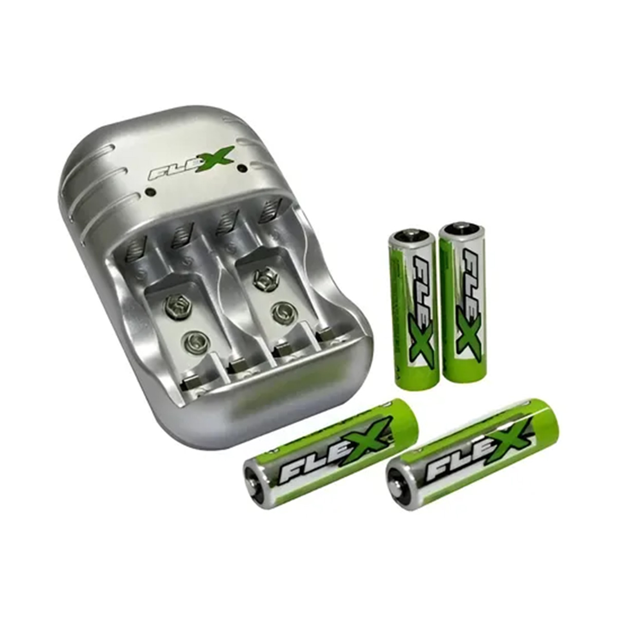 Carregador de Pilhas AA/AAA/9V Flex FX-C03-4P Bivolt