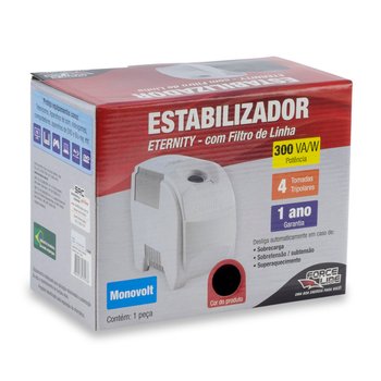 Estabilizador 300VA Force Line Eternity 115/115V Cinza