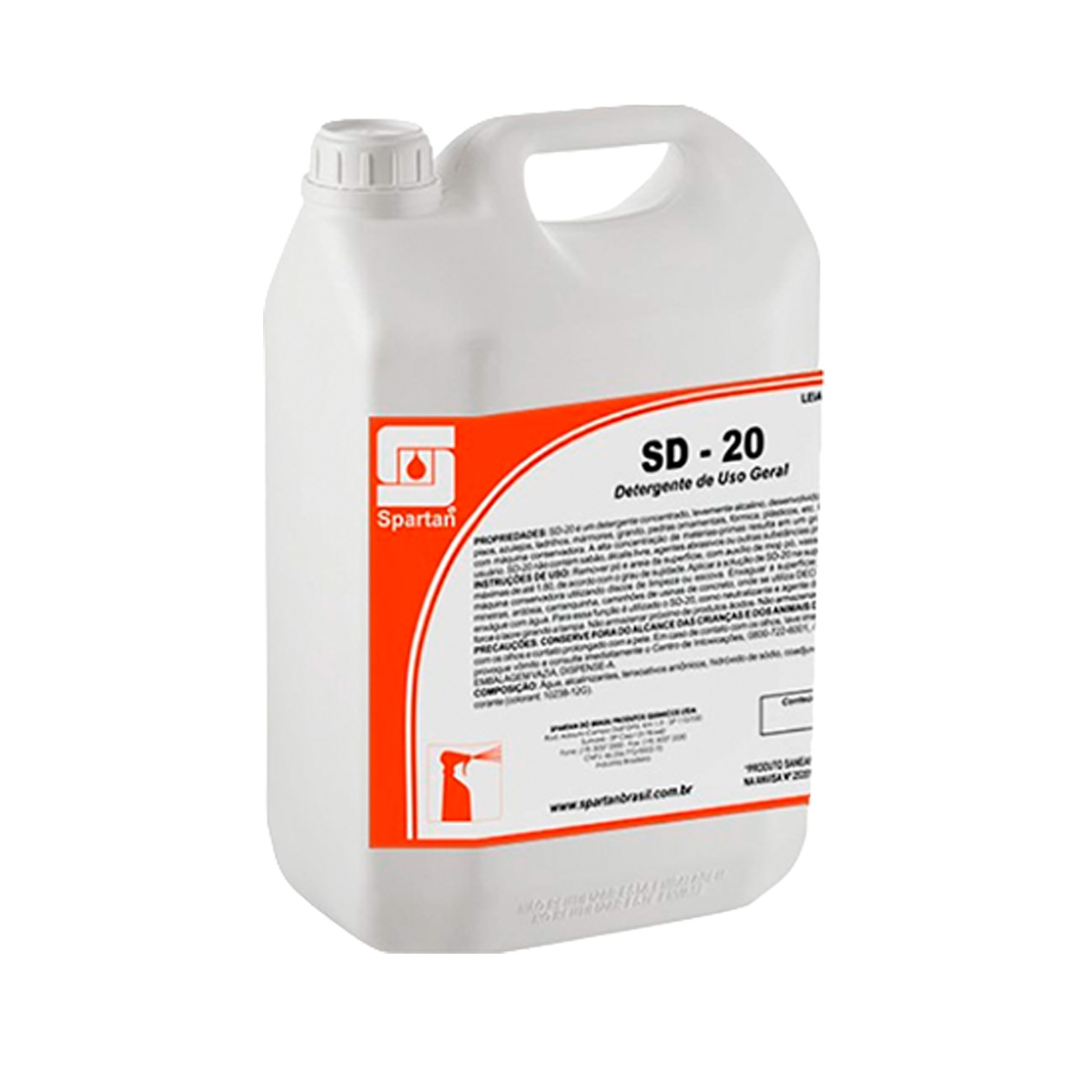 Detergente Concentrado Alcalino SD 20 Citronela 5 Litros | Spartan
