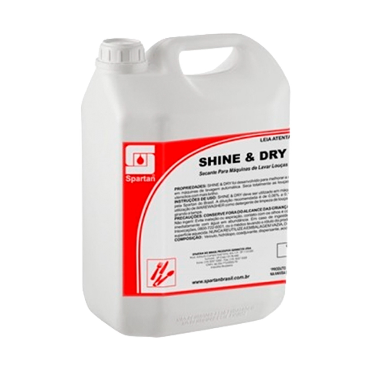 Aditivo Secagem Máquina Lavar Louça Shine Dry 5 Litros | Spartan