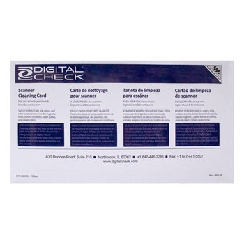 Cartão de Limpeza de Scanner Digital Check IS0033 UN