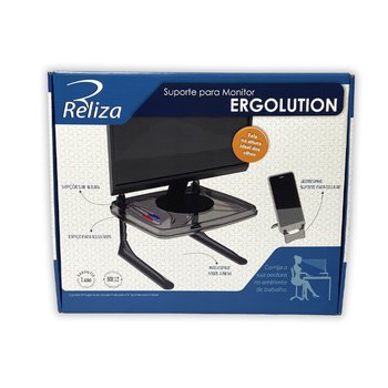 Suporte para Monitor Reliza Preto Acrílico Ergolution