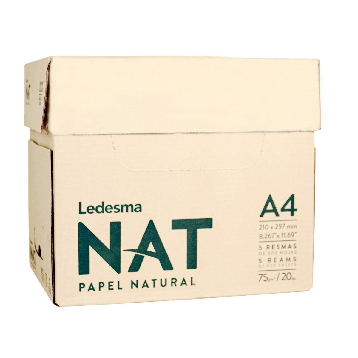 Papel A4 Ledesma NAT 75 g 500 folhas (Papel Não Branco)