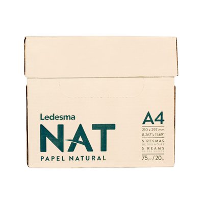 Papel A4 Ledesma NAT 75 g 500 folhas (Papel Não Branco)
