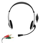 Headset P2 Fortrek HBL101 Voip Multimídia Preto e Prata