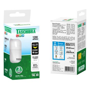 Lâmpada Led Bulbo Taschibra 12Watts 6500K Branca Autovolt