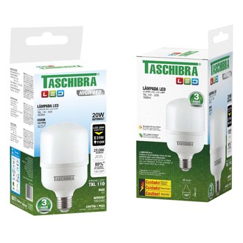 Lâmpada Led Bulbo Taschibra 20Watts 6500K Branca Autovolt