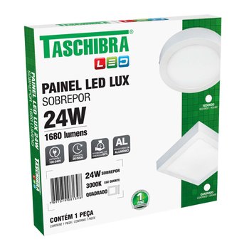 Painel Led Plafon Taschibra 24Watts Redondo Sobrepor 6500K