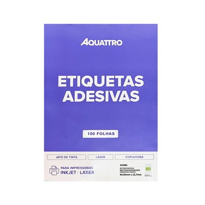 Etiqueta Adesiva Aquattro 12,7mmX44,45mm PCT 100fls