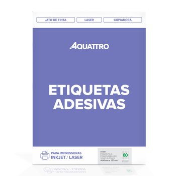 Etiqueta Adesiva Aquattro 12,7mmX44,45mm PCT 25fls