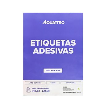 Etiqueta Adesiva Aquattro 138,11mmX106,36mm PCT 100fls