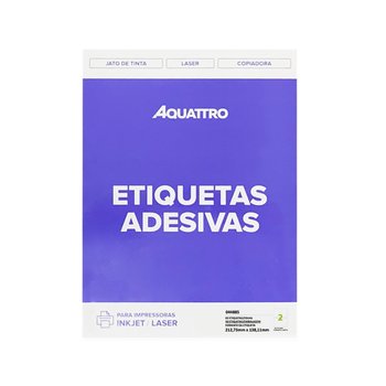 Etiqueta Adesiva Aquattro 138,11mmX212,73mm PCT 25fls
