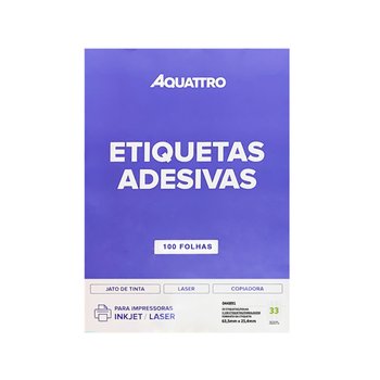 Etiqueta Adesiva Aquattro 25,4mmX63,5mm PCT 100fls