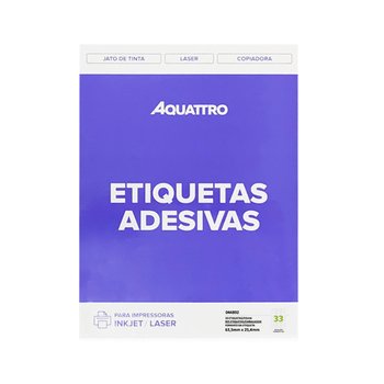 Etiqueta Adesiva Aquattro 25,4mmX63,5mm PCT 25fls