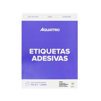 Etiqueta Adesiva Aquattro 25,4mmX66,7mm PCT 25fls